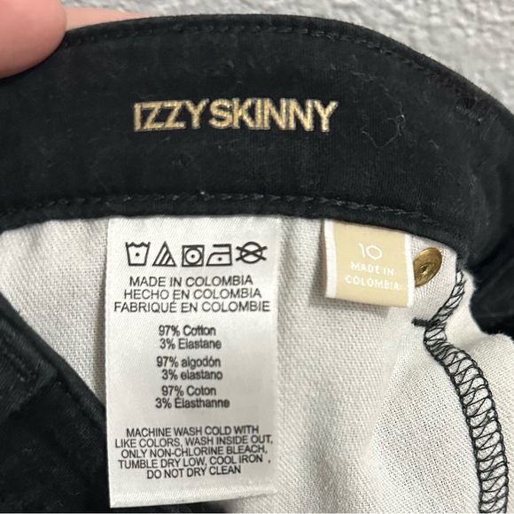 Michael Kors Pants Womens Size 10 Black Pockets Izzy Skinny Jeans - Picture 5 of 5